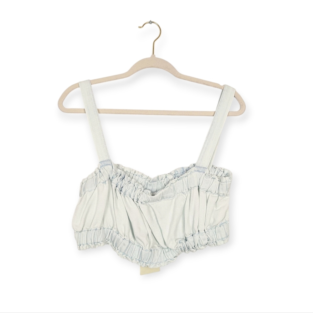 NWT Weekend Los Angeles Glacier Mineral Wash Crop Top Size L